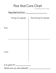 Pros And Cons Of Impulsive Actions Creative Social Worker Dialectical Behavior Therapy Adolescent Therapy Therapy Worksheets