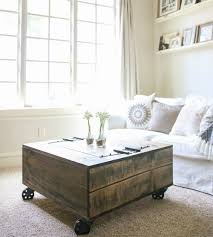 A coffee table with wheels can move around your home as needed for added convenience. 10 Coffee Tables On Wheels To Diy Before The End Of Summer