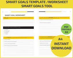 Making Smart Goals Etsy Smart Goals Smart Goals Worksheet Smart Goals Template