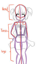 Anime Girl Body Base Sketch Materi Pelajaran 6 At the same time, you don't want to lose the work you did drawing the dummy, because this will serve you like the base structure on top of which you will draw the final drawing. anime girl body base sketch materi