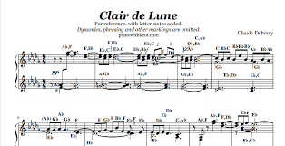 The free sheet music on piano song download has been composed and/or arranged by us to ensure that our piano sheet music is legal and safe to download and print. Clair De Lune With Letters Exclusive Piano Sheet Music Letter Notes Included Piano With Kent