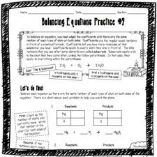 Balancing Chemical Equations Practice 2 Chemical Equation Equations Balancing Equations