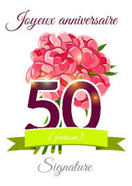 Carte Anniversaire 50 Ans Carte Joyeux Anniversaire 50 Ans Achat Carte D