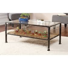 Buy products such as sauder international lux round coffee table, satin gold at walmart and save. Southern Enterprises Terrarium Glass Display Coffee Table In Black Ck8860