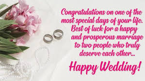 Experts on romance say for a happy marriage there has to be more than a passionate love. Happy Wedding Wishes Messages For Everyone Marriage Greetings