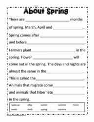 All worksheets have 3 versions 5th grade teaching tips. Spring Worksheets