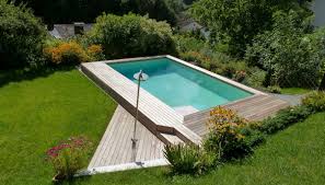Hinter Der Holzblende Aus Ipe Versteckt Sich Raffiniert Der Skimmer Pool Schatten Gartenpools Pool Umrandung