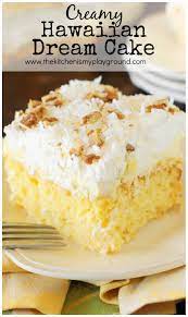 20 oz can crushed pineapple in juice , do not drain. Hawaiian Dream Cake A Layered Delight With Pineapple And Coconut Laced Yellow Cake Base Layer Of Creamy Pi Hawaiian Dream Cake Cake Recipes Cake Mix Recipes