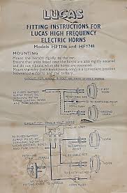 Wiring imstructions for 12 volt motohorns. Early Xk120 Windtone Horns Fitting Instructions And Maintenance Xk Jag Lovers Forums