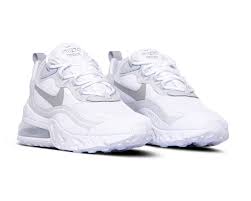 Bruut Nike Air Max 270 React White Pure Platinum Cool Grey Light Smoke Grey In 2020 Wedges Shoes Outfit Hype Shoes Aesthetic Shoes