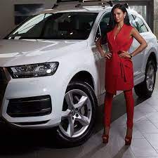 Audi Q7 And Girl In Red 2017 Audi Q7 Dresses For Work Model