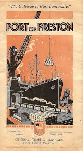 The Port Of Preston Cover From Illustrated Brochure C1925 Vintage Travel Posters Vintage Posters Travel Posters