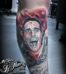 Christian Bale American Psycho Tattoo By Sami Haataja La Muerte Ink Psycho Tattoo Horror Tattoo Tattoos