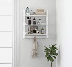 The versatile wall organizer that fits almost anywhere. Bathroom Shelf Organizer With Towel Hooks Country Apartment Decor Modern Farmhouse Gray Bathroom Wall Decor Storage Storage Organization Home Living Delage Com Br
