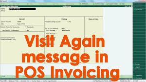 How To Print Wishing Message For Pos Invoice In Tally Erp 9 Messages Accounting Software Pos