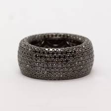 Black Diamond Pave Ring From Oliver Smith Jeweler Have This In A More Mens Wedding Ring Style A Mens Wedding Ring Styles Black Gold Jewelry Black Diamond Ring