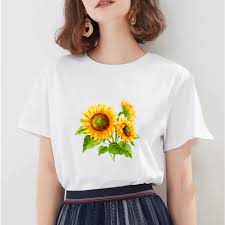 Jakarta barat jra cloth (10) tambah ke wishlist. Funny O Neck Korean Style Women T Shirt Short Sleeve Tops Sunflower Print White Female Clothing Hot T Shirt Kawaii Tshirt Ladies T Shirts Aliexpress