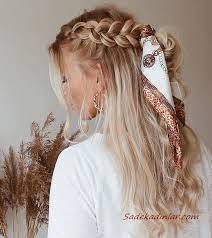 2020 Orgu Sac Modelleri 2020 Modelleri Orgu Sac Hair Styles Hair Scarf Styles Scarf Hairstyles