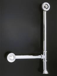 If you have to hold your drain lever down for the tub to drain it is more than likely the tension spring on the back of the overflow plate. Exposed Drains For Vintage Clawfoot Bathtubs