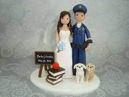 Love It Police Officer Teacher Personalized Wedding Cake Topper 165 00 Via Etsy Teacher Wedding Police Wedding Personalized Wedding Cake Toppers