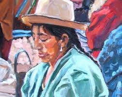 Buy Peruvian Women at Market Peru Painting Living Room Decor. Art Print  Gwen Meyerson Online in India