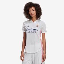 Real madrid home 2020/21 jersey football shirt kit. Adidas Womens Real Madrid 2020 21 Home Shirt White Tops Womens Replica Pro Direct Soccer