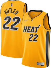 Miami's jimmy butler bested the lakers' lebron james in two n.b.a. Nike Men S Miami Heat 2021 Earned Edition Jimmy Butler Dri Fit Swingman Jersey Dick S Sporting Goods