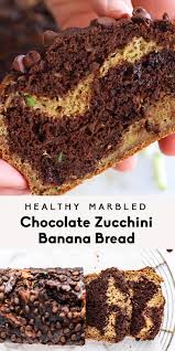 Healthy Marbled Chocolate Zucchini Banana Bread Ambitious Kitchen Recipe Zucchini Banana Bread Banana Zucchini Bread Healthy Zucchini Banana