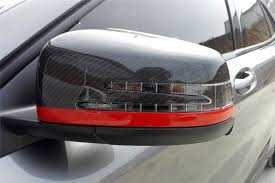 Mercedes Bezn Carbon Mirror Red Stripe W176 W117 W204 W207 W212 W218 W221 Mercedes Mercedes Benz Red Stripe