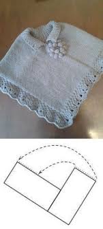 Kaya S Poncho L Shaped From 2 Identical Rectangles Directions Given For 3 4 Years Old Poncho Trico Trico E Croche Trico