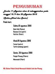 Check spelling or type a new query. Contoh Pamflet Lomba 17 Agustus Yang Menarik Dan Lugas Berita Hari Ini Djawanews Com