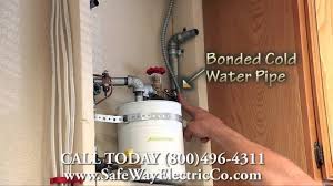 The southwire water heater grounding kit is designed for residential water heater use, but can be used across any continuity break in residential plumbing. What Is Ground And Bonding Of The Electrical System In Your Home Or Office Youtube