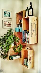 diy floating shelves wine crates easy and cheap how to hang rustic shelves comment realiser des t deco caisse de vin caisse a vin deco caisse en bois