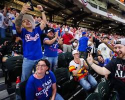 Image of Texas Rangers fan looking hopeful