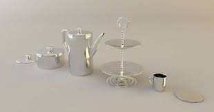 Tea Set Free 3d Model Max Obj Mtl Cgtrader Com Tea Set Tea Pots Tea
