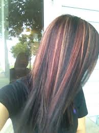 Dark Hair With Red And Blonde Hi Lights Renae Ellgen Lets Go This Way Less Blonde More Red Edgy Hair Color Hair Hair Highlights
