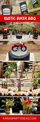 Rustic 50th Birthday Party Ideas For Men Rustic Biker Bbq Birthday Party Kara S Party Ideas Motorcycle Birthday Parties Bbq Birthday Party Boy Birthday Party Themes