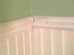 Not a very clear photo, but you get the idea of. How To Install Beadboard Wainscoting How Tos Diy