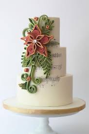 Quilled Christmas Wedding Cake Cake By Rebekah Naomi Cakesdecor