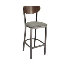 Beautiful swivel bar stools with solid hardwood frames featuring carved details that offer a touch of refinement. Park Avenue Kidneyback Metal Barstool With Upholstered Seat Commercial Bar Stools Restaurant Furniture Plymold Essentials