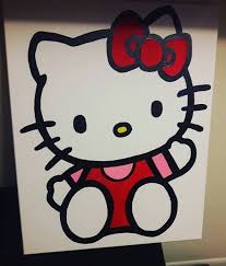 Hello Kitty On 16x20 Canvas Hello Kitty Drawing Hello Kitty Art Acrylic Painting Inspiration
