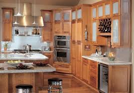 Frameless Cabinets Cherry Pecan Stain The Upper Cabinets Feature Frosted Acrylic Glass Panels Lit With Puck Lights To Pr Kitchen Kitchen Remodel Upper Cabinets