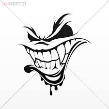 Nice Decals Stickers Monster Car Window Wall Art Decor Doors Helmet Truck Motorcycle Note Book Mobile Laptop Size Face Stencils Silhouette Stencil Leather Art