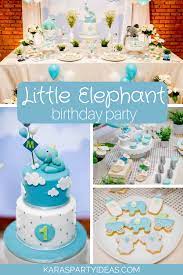 Kara S Party Ideas Little Elephant Birthday Party Kara S Party Ideas