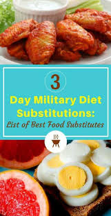 3 Day Military Diet Substitutions List Of Best Food Substitutes Egg And Grapefruit Diet Diet And Nutrition Food Substitutions