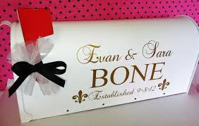 We listed cool ideas that will make your neighbors jealous! Personalized Wedding Mailbox Card Holder On Luulla