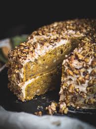 Layer Cake Au Potimarron Chataigne Noisettes Noix Gateau Noel Vegan Gateau Potiron Gateau Potimarron