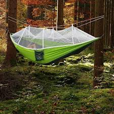 Double camping hammock with mosquito net & tent tarp outdoor swing hanging chair. Rusee Camping Hammock Mosquito Net Outdoor Hammock Travel Bed Lightweight Parachute Fabric Double Hammock For Indoor Camping Hiking Backpacking Backyard Dealmoon
