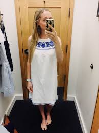 J Crew Factory Embroidered Dress Summer Style Summer Outfit Summer Dress Embroidered Outfit Inspiration Women Casual Dress Outfits Linen Dress Outfit