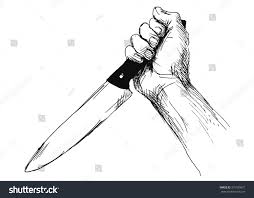 Guy Holding Knife Drawing Moomin holding knife is a reaction image macros featuring two screen captures from the 1991 moomkin television series of two moomkin characters brandishing a knife and closing a knife, respectively. guy holding knife drawing